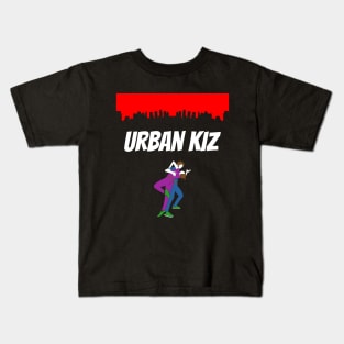 Urban Kiz with dancing couple | Kizomba | Skyline Tarraxinha Kids T-Shirt